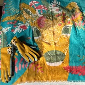 Powder brand wrap and matching gloves